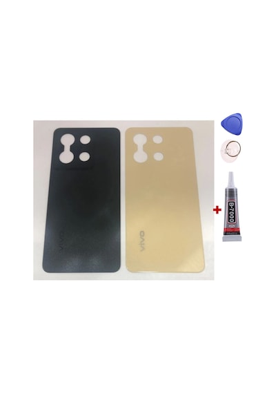 Vivo Y36 Siyah Arka Kapak Batarya Kapağı Pil Kapağı Yapışkan Ve Sökme Aparatıyla Beraber Full Set Siyah