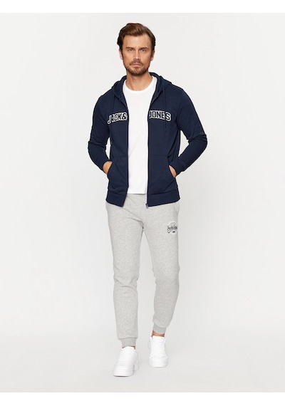 Jack & Jones Erkek Fermuarlı Ve Kapüşonlu Sweatshirt - 12241567 001