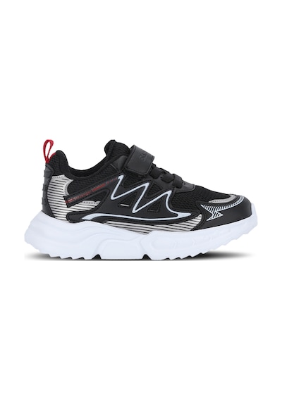 Slazenger Kyrıe New P Unisex Çocuk Cırt Cırtlı Siyah / Kırmızı Günlük Spor Ayakkabısı Kırmızı - Siyah