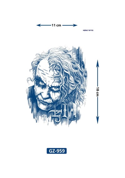 Joker 1 Ay Kalıcı Geçici Dövme Yapıştırma Dövme