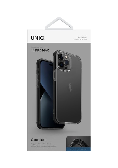 Apple Uyumlu iPhone 14 Pro Max Kılıf Combat Serisi Üç Katmanlı Koruma Shocksorb Teknolojisi Koruyucu Kapak Black Apple Uyumlu iPhone 14 Pro Max Kılıf Combat Serisi Üç Katmanlı Koruma Shocksorb Teknolojisi Koruyucu Kapak Black
