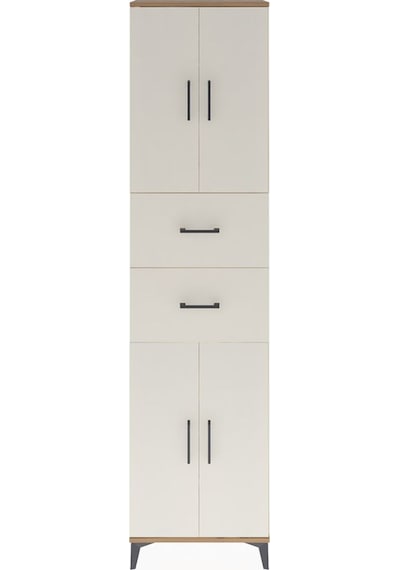 Arges Dolap 5 Raflı 2 Çekmeceli 4 Kapaklı 60x30x243 Çam-aytaşı Çam