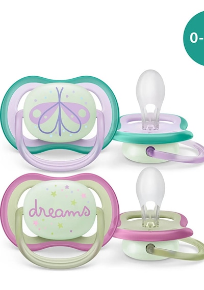 Philips Avent Ultra Air Gece Emziği 0-6 Ay 2'li Paketscf376/19 Bebek Mavisi - Turkuaz