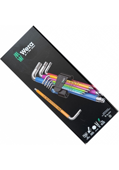 Wera 3950/9 Spkl Hf Hexplus Topbaş Renkli Allen Seti 05022699001