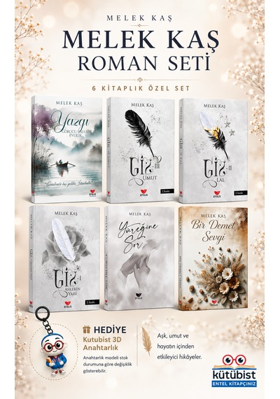 Melek Kaş Roman Seti 6 Kitap Yazgı, Giz Serisi, Yüreğine Sor, Bir Demet Sevgi