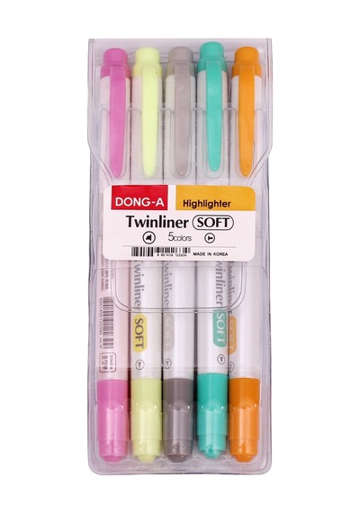 Dong-a-twinliner Soft Fosforlu Kalem 124-Pembe