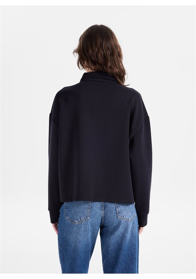 Fabrika Siyah Kadın Loose Fit Sweatshirt F6wl-swt0032-m
