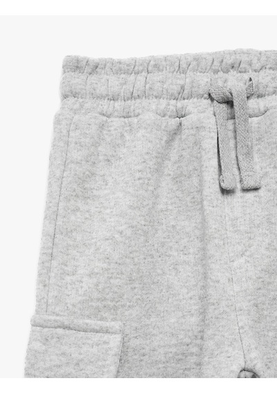 Koton Kargo Cep Detaylı Beli Lastikli Şardonlu Jogger Eşofman Altı Gri 7wmb40061tk