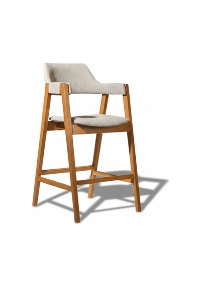 Vector Ahşap Bar Sandalyesi Natural