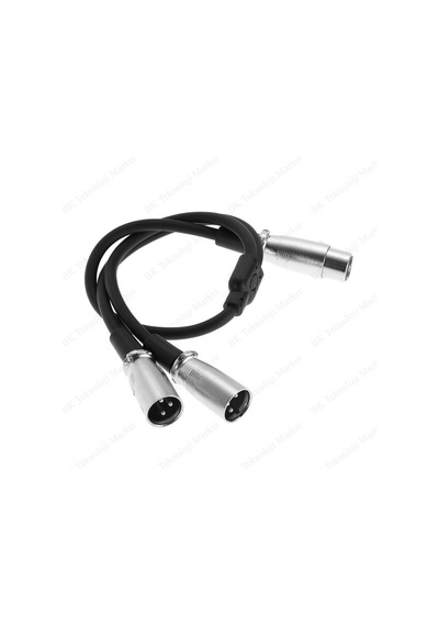3 Metre Xlr Dişi 2Xlr Erkek Mikser Mikrofon Ses Splitter Y Kablo