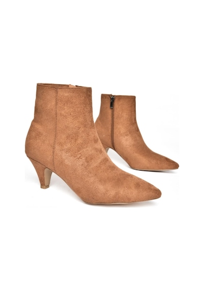 Fox Shoes R404710002 Taba Süet Alçak Topuklu Kadın Bot Taba