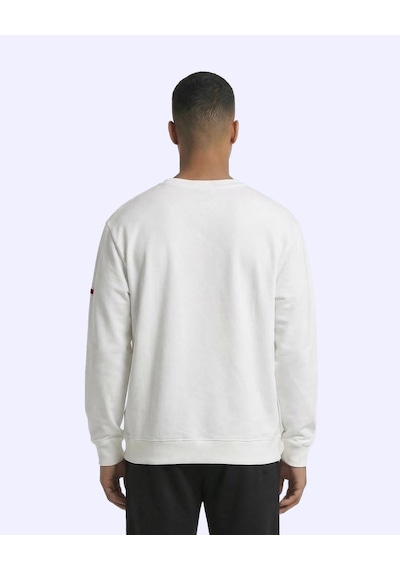 Kappa Talie Crewneck Erkek Beyaz Regular Sweatshirt
