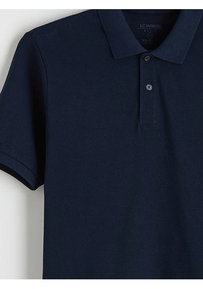 Lc Waikiki Lacivert Polo Yaka Pike Erkek Tişört