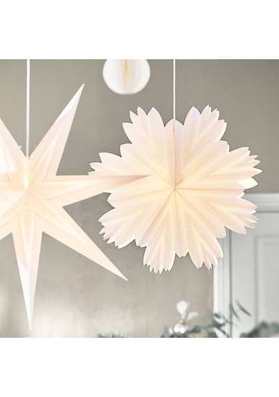 Ikea Stråla Abajur Başlığı, Beyaz, 55 Cm, Petal Yıldız