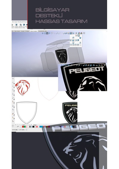 Peugeot Yeni Aslan 3d Kabartmalı 6 Cm Jant Göbeği Logo - Tüm Mode