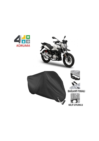 Motoran Spada Anton 150 Motosiklet Branda ( Kilit Uyumlu - Siyah