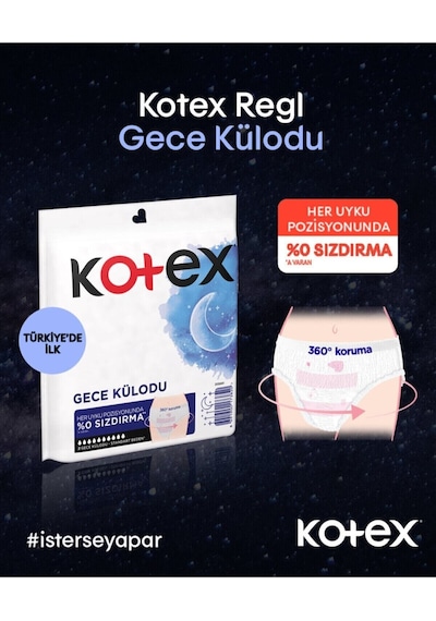 Kotex Regl Gece Külodu 2'li 3