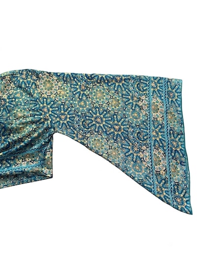 Pulchrani Boho Tarzı Bağlamalı Crop Üst Ve Mini Etek Seti Çok Renkli - Turkuaz Pulchrani Boho Tarzı Bağlamalı Crop Üst Ve Mini Etek Seti Çok Renkli - Turkuaz