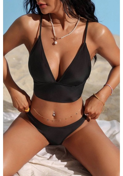 Angelsin Şık Bikini Takım Siyah