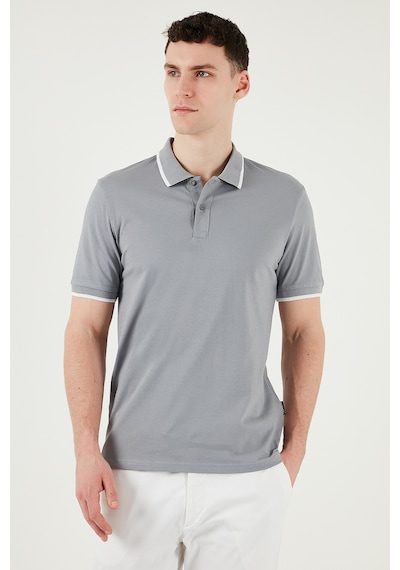 Buratti Pamuklu Regular Fit Erkek Polo Yaka T Shirt 5902063 Açık Gri-Ekru Buratti Pamuklu Regular Fit Erkek Polo Yaka T Shirt 5902063 Açık Gri-Ekru