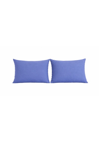 Faralya Life %100 Pamuk 2'li Yastık Kılıfı 50x70 Cm Yumuşak Dokulu Terletmeyen Dayanıklı Ev Otel Tipi Nefes Alabilen Kapaklı Yastık Kılıfı Açık Mavi