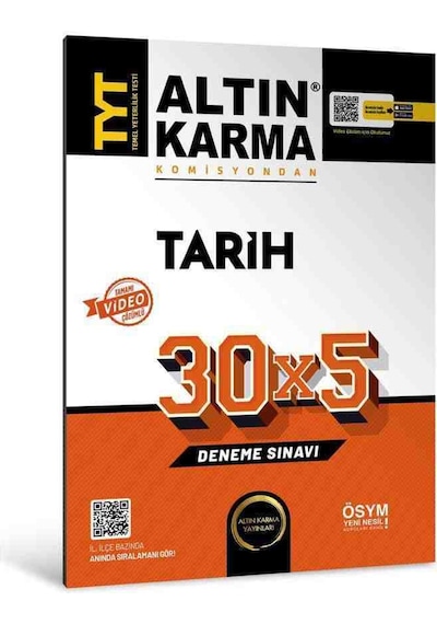Altın Karma 2024 Tyt Tarih 30x5 Deneme Sınavı