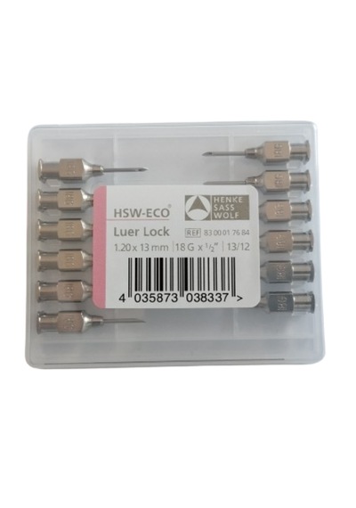 Henke - Enjektör Ucu Çelik 18g X 1/2" 1 Paket 12 Adet