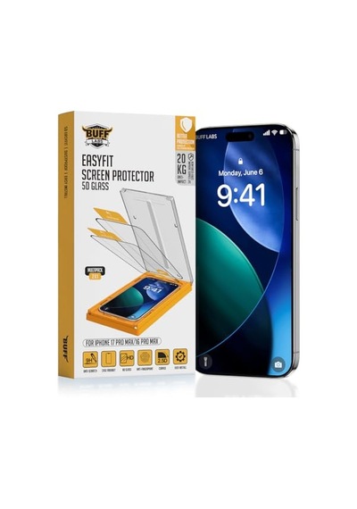 5d Glass Easyfit 2 Adet Kolay Uygulama Aparatlı Ekran Koruyucu Temperli Şeffaf Cam Apple iPhone Uyumlu 17 Pro Max/Apple iPhone Uyumlu 16 Pro Ma