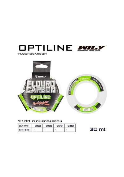 Wily Optiline Fluoro Carbon 30 Mt 0,60