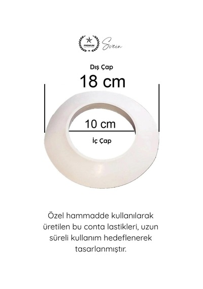 Conta Kombi Baca Contası Boru Bağlantı Lastiği Hava Sızdırmazlık Halkası Beyaz 2'li Paket Standart