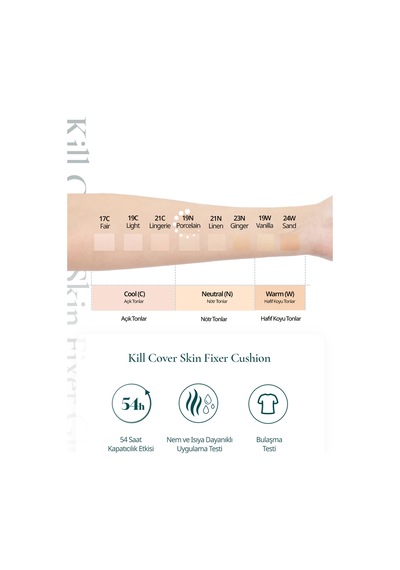 Clio Kill Cover Skin Fixer Cushion SPF50+ 19N Porcelain