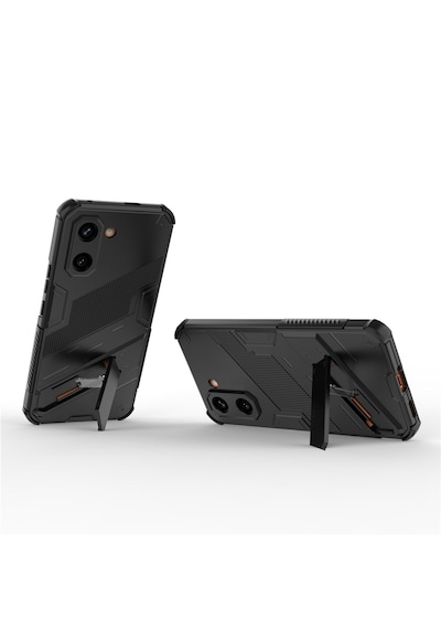 Microcase Poco X8 Pro 5g / Redmi Turbo 5 5g İle Uyumlu Matrix Serisi Armor Standlı Mükemmel Koruma Kılıf - Siyah Al3416