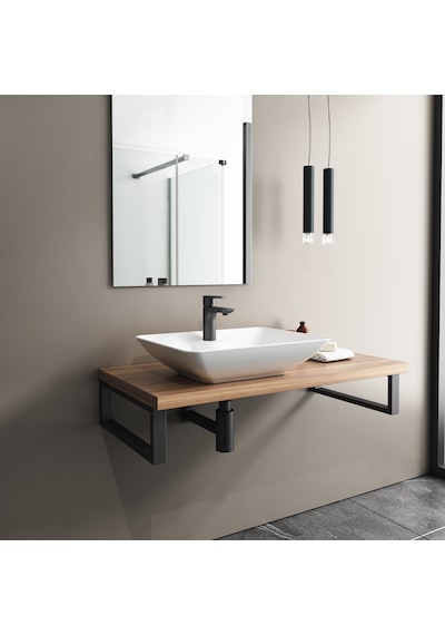 Isvea Sistema Y Tezgah Üstü Çanak Lavabo 52 Cm, Batarya Delikli Beyaz 10sy50052