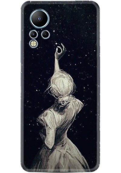Infinix Note 12 Kılıf Resimli Desenli Baskılı Silikon Star Woman 1332