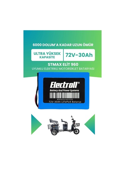 Stmax Elit 960 Batarya Ultra Yüksek Kapasite Lifepo4 72v 30ah Elektrikli Motosiklet Bataryası