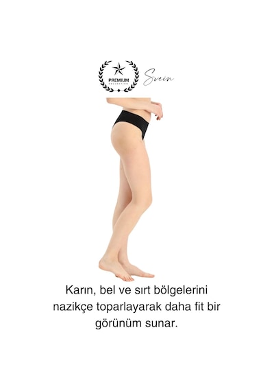 Yeni Sezon Slip Kesim Kaymaz Ve Konforlu Toparlayıcı Şekillendirici Kadın Slip Külot İç Çamaşırı Siyah