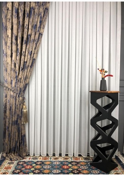 Rendecioğlutekstil Tül Perde Simli Bamboo Kumaş Ütü İstemez 1. Kalite 200 X 260 Ekru Kırık Beyaz Diğer