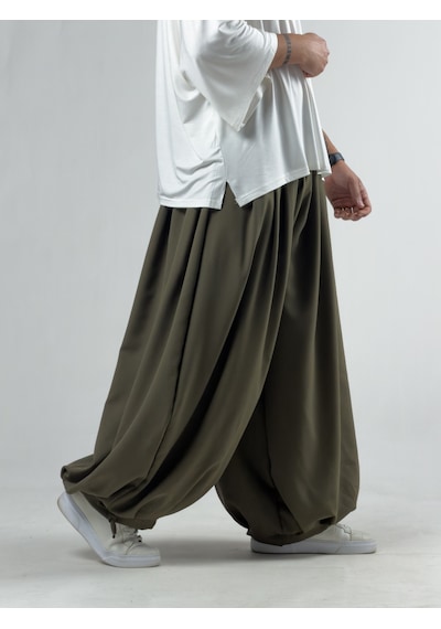 Cocopelli Süper Oversize Haki Erkek Jogger Pantolon Coc3236
