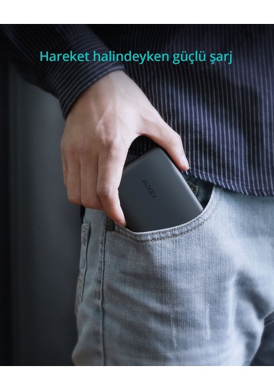 Aukey Pb-n73-bk 15w 10000 Mah Type-c Slim Powerbank - Siyah