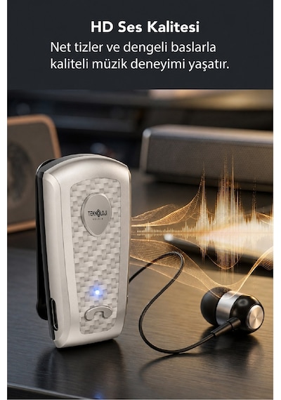 Lkb-38 Bluetooth Kulaklık V5.4, Geri Çekilebilir Makaralı, 1440 Saat Bekleme, Hd Ses, Gürültü Engelleme