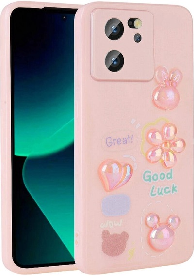 Xiaomi Mi 13t Pro Kılıf Kabartma Figürlü Parlak Zore Toys Silikon Kapak Çok Renkli