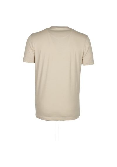 Ncs Bej Bisiklet Yaka Baskılı Slim Fit T-shirt Ncs 1194-bej Bej