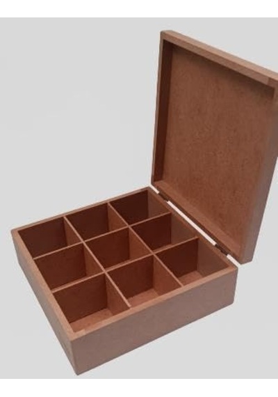 Tr Hobi 90022 Dekoratif Model Takı Kutusu Bölmeli Ahşap Ham Mdf El Yapımı