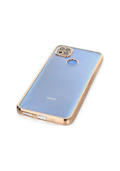 Xiaomi Redmi 9c Uyumlu Kılıf Lensli Silikon - Gold