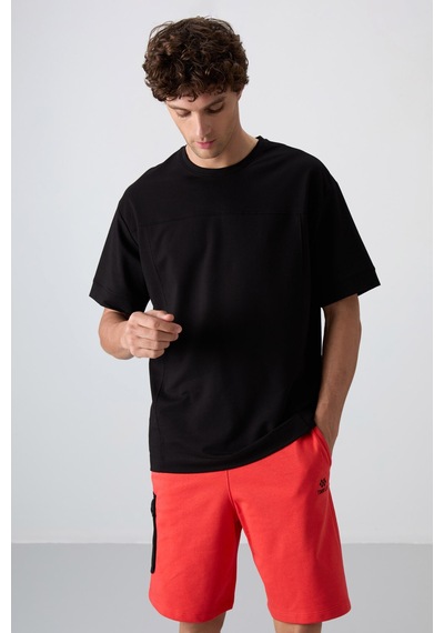 Tommy Life Siyah Pamuklu Kalın Yumuşak Dokulu Oversize Fit Basic Erkek T-shirt - 88349 Siyah Tommy Life Siyah Pamuklu Kalın Yumuşak Dokulu Oversize Fit Basic Erkek T-shirt - 88349 Siyah