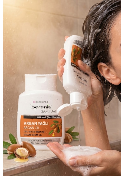Berenis Argan Yağlı Şampuan Daha Güçlü Saçlar İçin 290 Ml 2'li Set Tüm Saç Tipleri