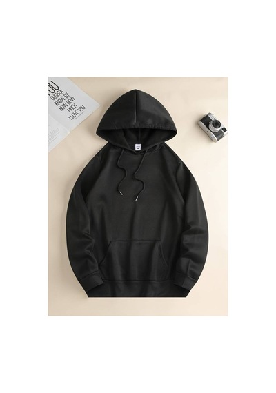 Medinenur Night Baskılı Kapüşonlu Sweatshirt Siyah
