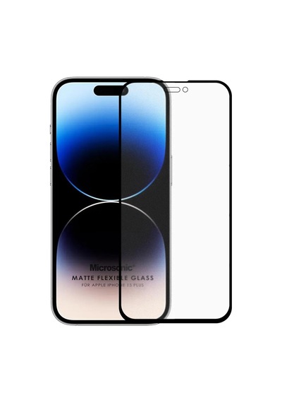 Ekran Koruyucu Apple İphone 15 Plus İçin Seramik Matte Flexible Ekran Koruyucu Siyah İphone 15 Plus İle Uyumlu Ekran Koruyucu - Siyah