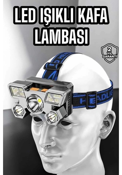 Mey İthalat Kafa Lambası Hafif Ve Esnek Çift Anahtarlı Far Led Işık Çok Renkli