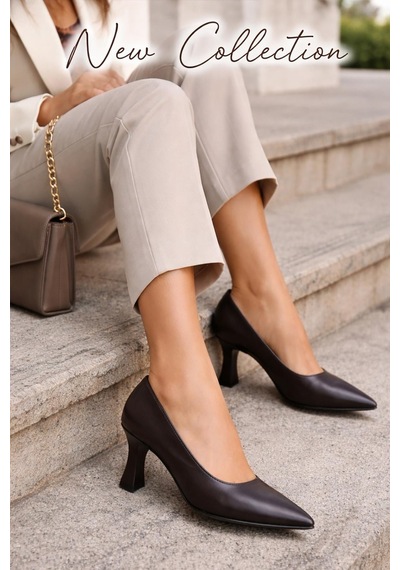 Preshley Kadın Sity Kahverengi 6 Cm İnce Topuklu Stiletto